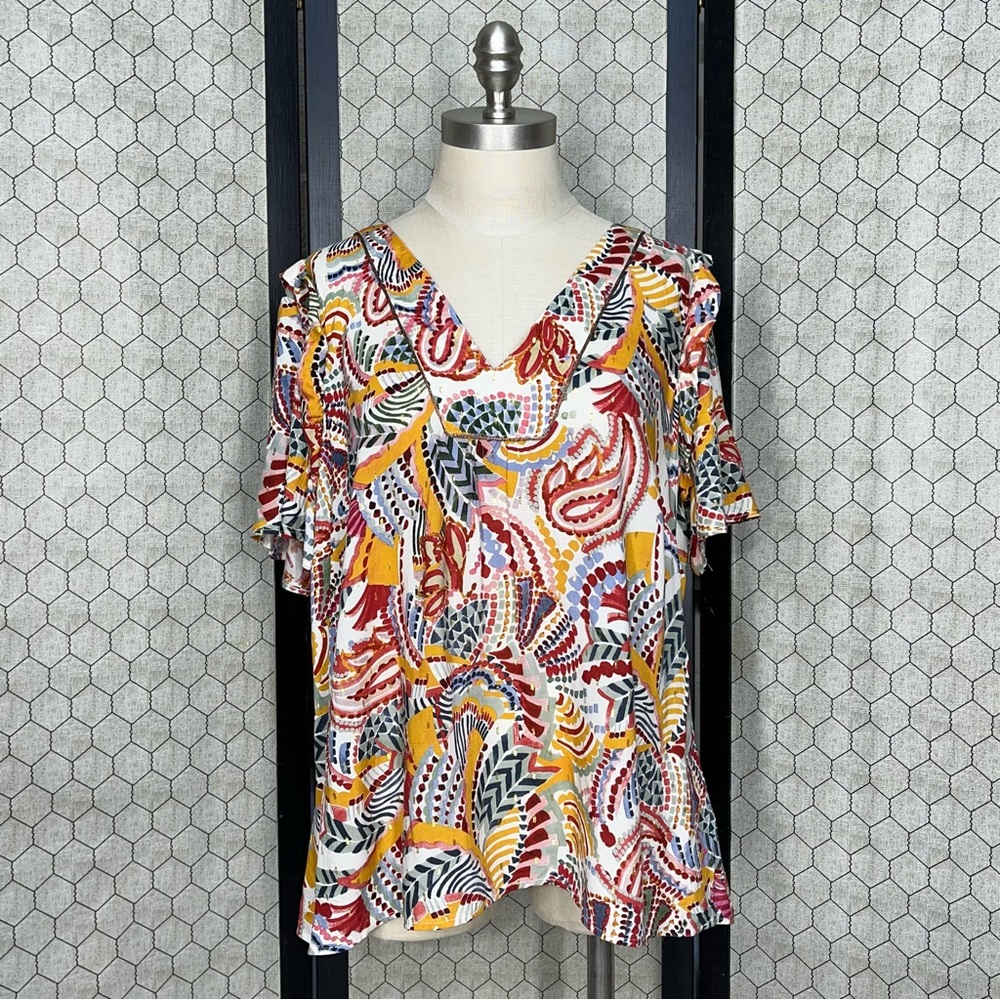 Grain De Malice Multi Color Ephemere Extravaganza Blouse